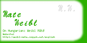 mate weibl business card