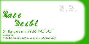 mate weibl business card